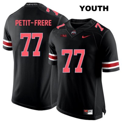 Youth NCAA Ohio State Buckeyes Nicholas Petit-Frere #77 College Stitched Authentic Nike Red Number Black Football Jersey HL20L08OW